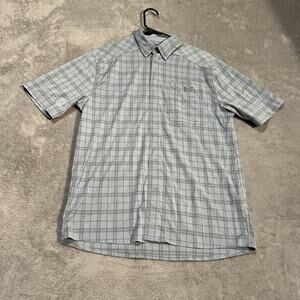 Under Armour Drift Tide Shirt Mens Medium Plaid Button Down Performance Stretch
